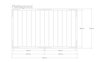Douglas pergola, 324 x 534 cm Verando, Pure